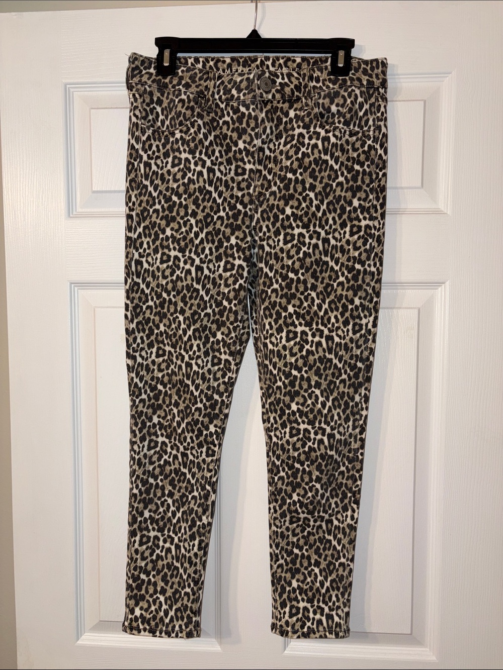 American Eagle Leopard Print Jeggings- Tan & Black